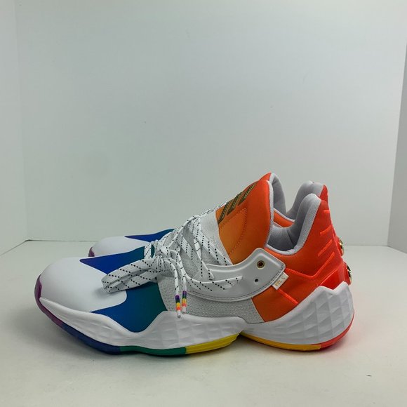 Adidas Harden Vol. 4 Pride Basketball Shoes FX4797 Multicolor Men's Size 10 New